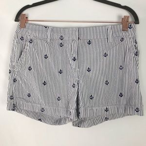 British Khaki Nautical Embroidered Shorts